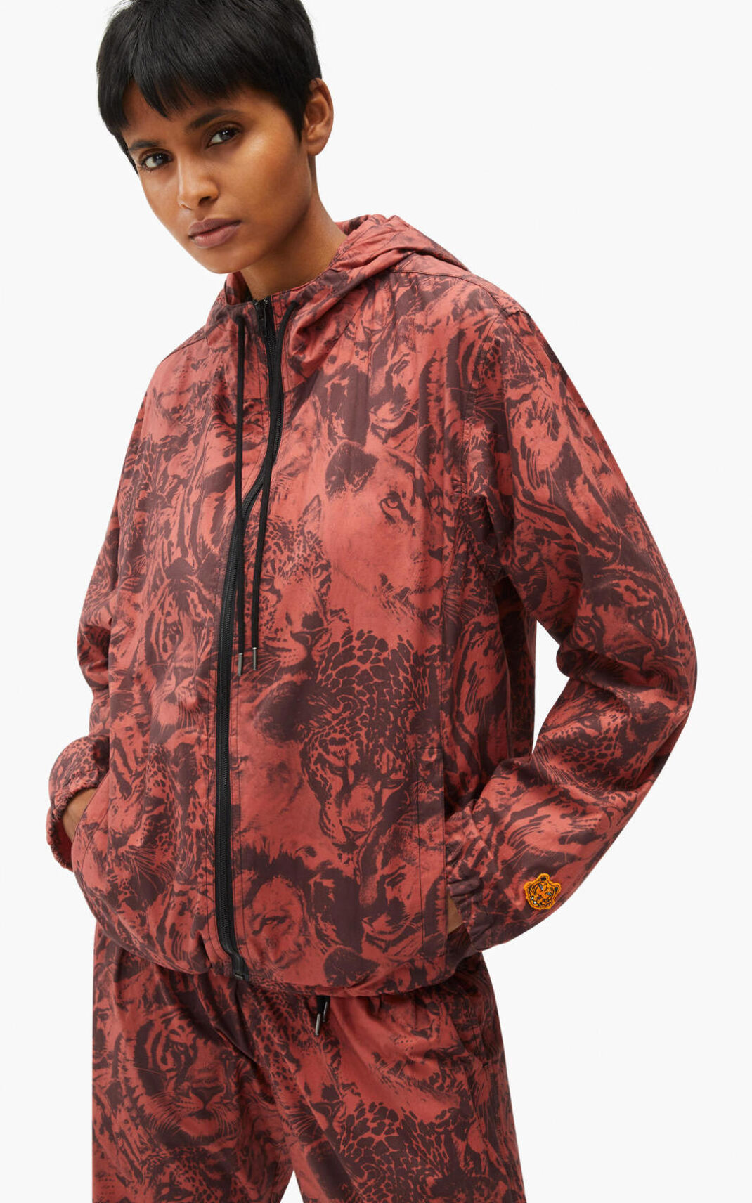 Kenzo Wildtigers zipped Jakker Herre - MørkeLyserød DK-395164